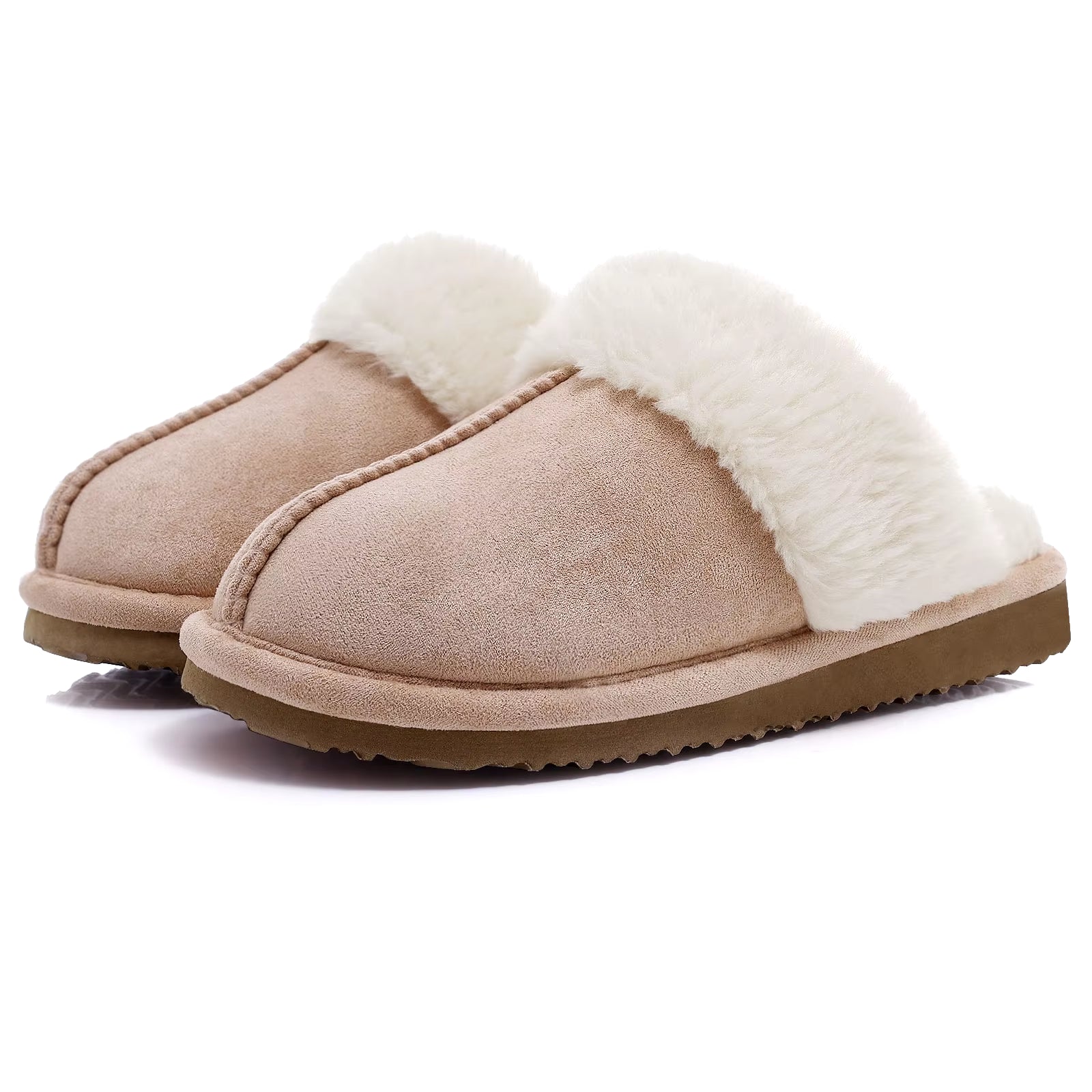 Fluffy Winter Slippers for Women Furry Fuzzy Home Shoes Faux Fur House Plush Slippers Indoor Warm Comfy Mute Flats Slide