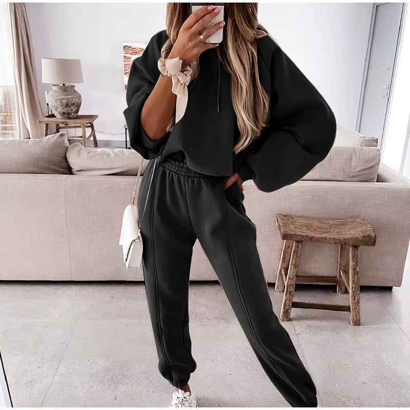 2025 Women Hoodies Sports Tops Pants Tracksuit Sweatshirt Sweat Suit Jogging Set Long Sleeve Hoodie Sport Pants Lady Suit