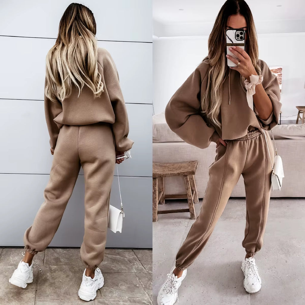 2025 Women Hoodies Sports Tops Pants Tracksuit Sweatshirt Sweat Suit Jogging Set Long Sleeve Hoodie Sport Pants Lady Suit