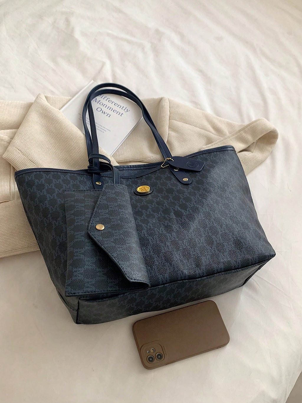 Dedoo 1Pc High-Quality Handbag, 2024 New Fashion Versatile Luxury Tote Bag, Shoulder Bag, Large Capacity Office Shoulder Bag, Suitable as Gift for Girlfriend, Shopping, Dating, Travel, Casual, Work and Other Occasions, Eye-Catching Ladies Work Bag